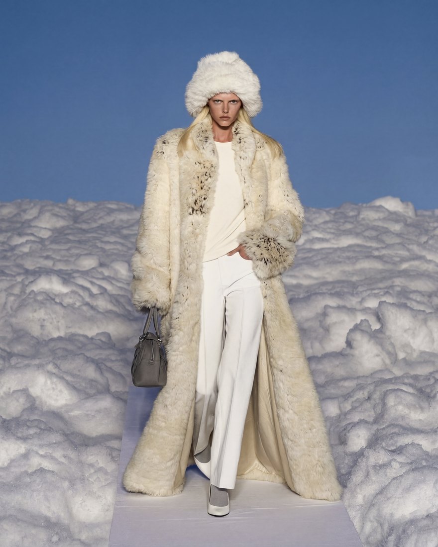 FW26, look fourrure dans la neige