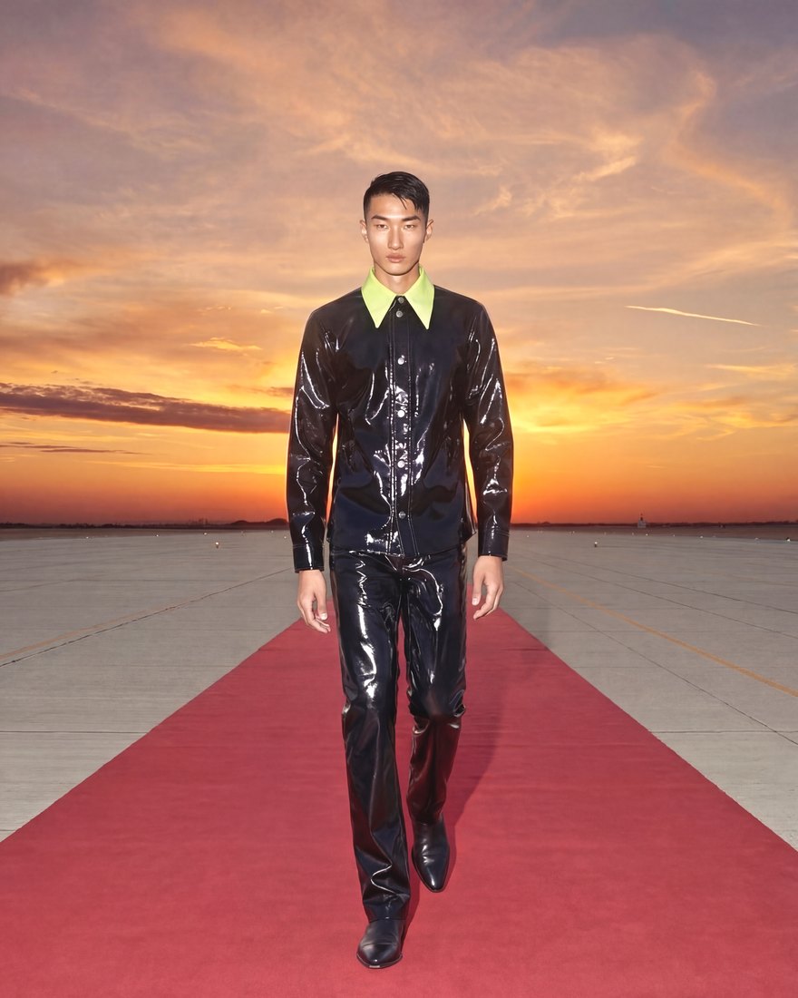 FW26, défilé au coucher du soleil sur une piste